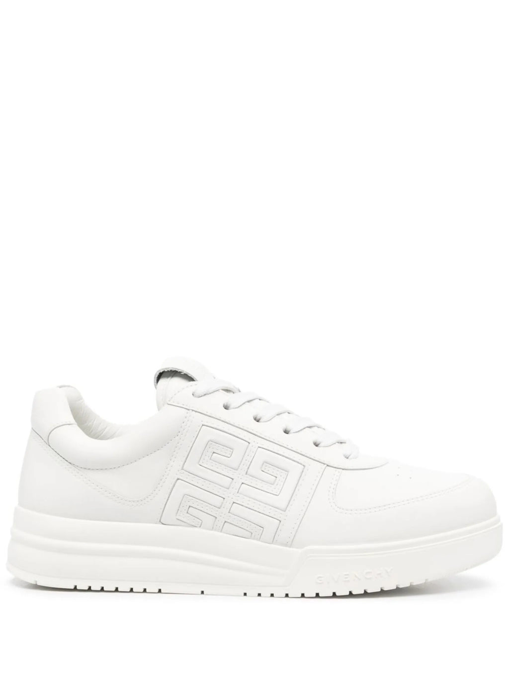 Givenchy - White G4 Leather Low-Top Sneakers
