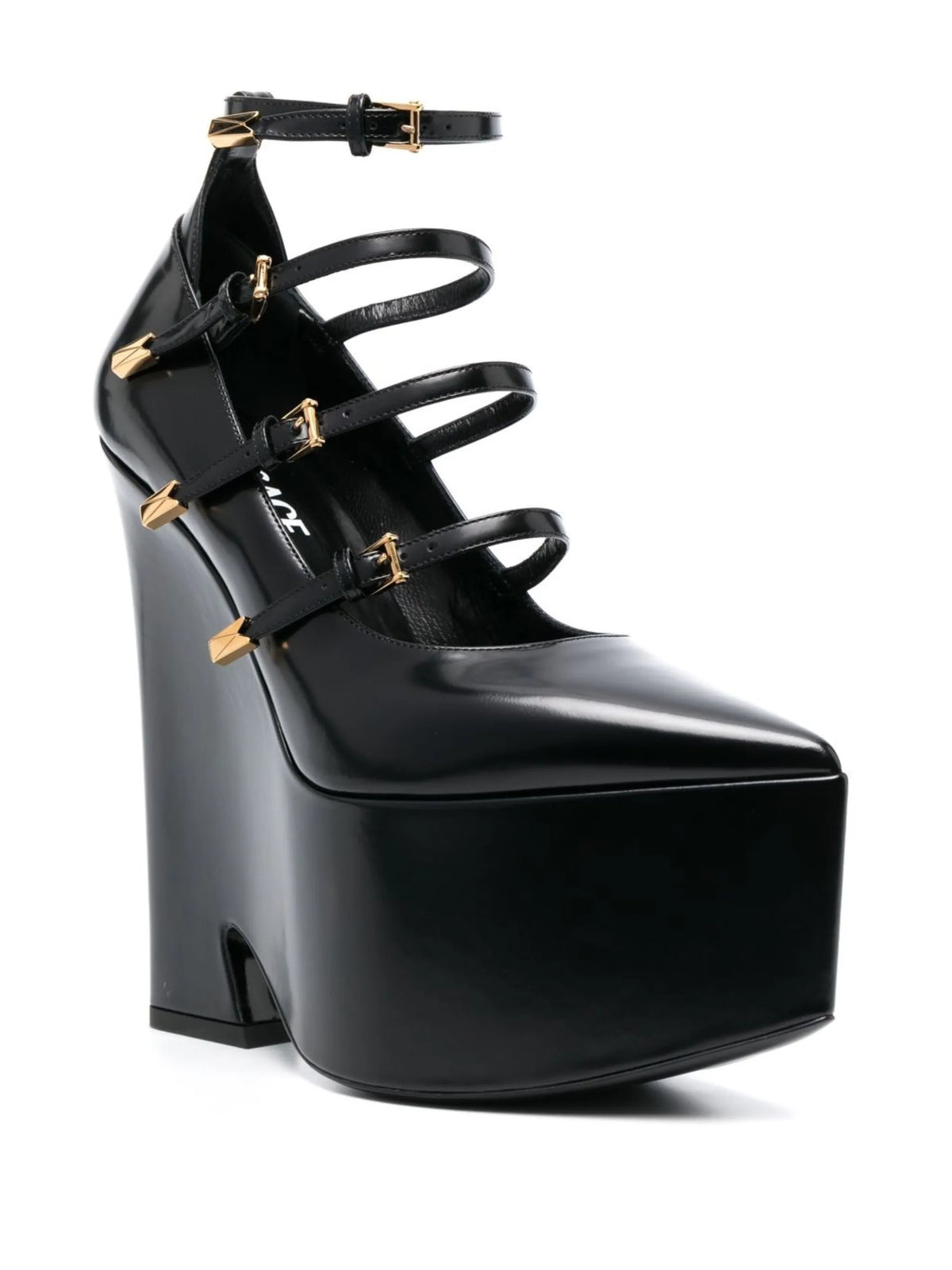 Versace - Tempest Calf-leather Platform Pumps