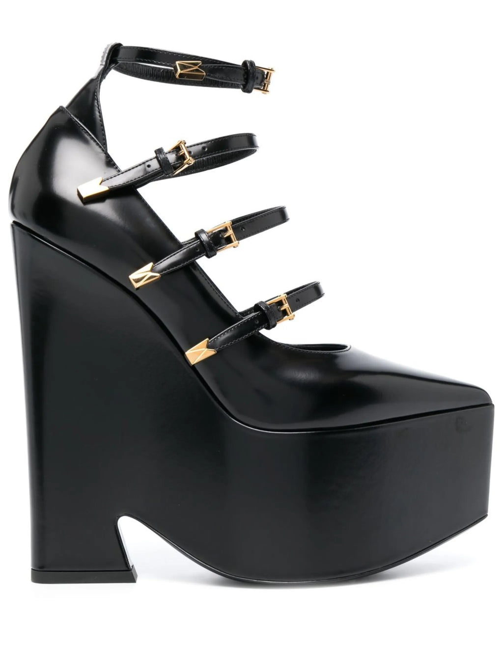 Versace - Tempest Calf-leather Platform Pumps
