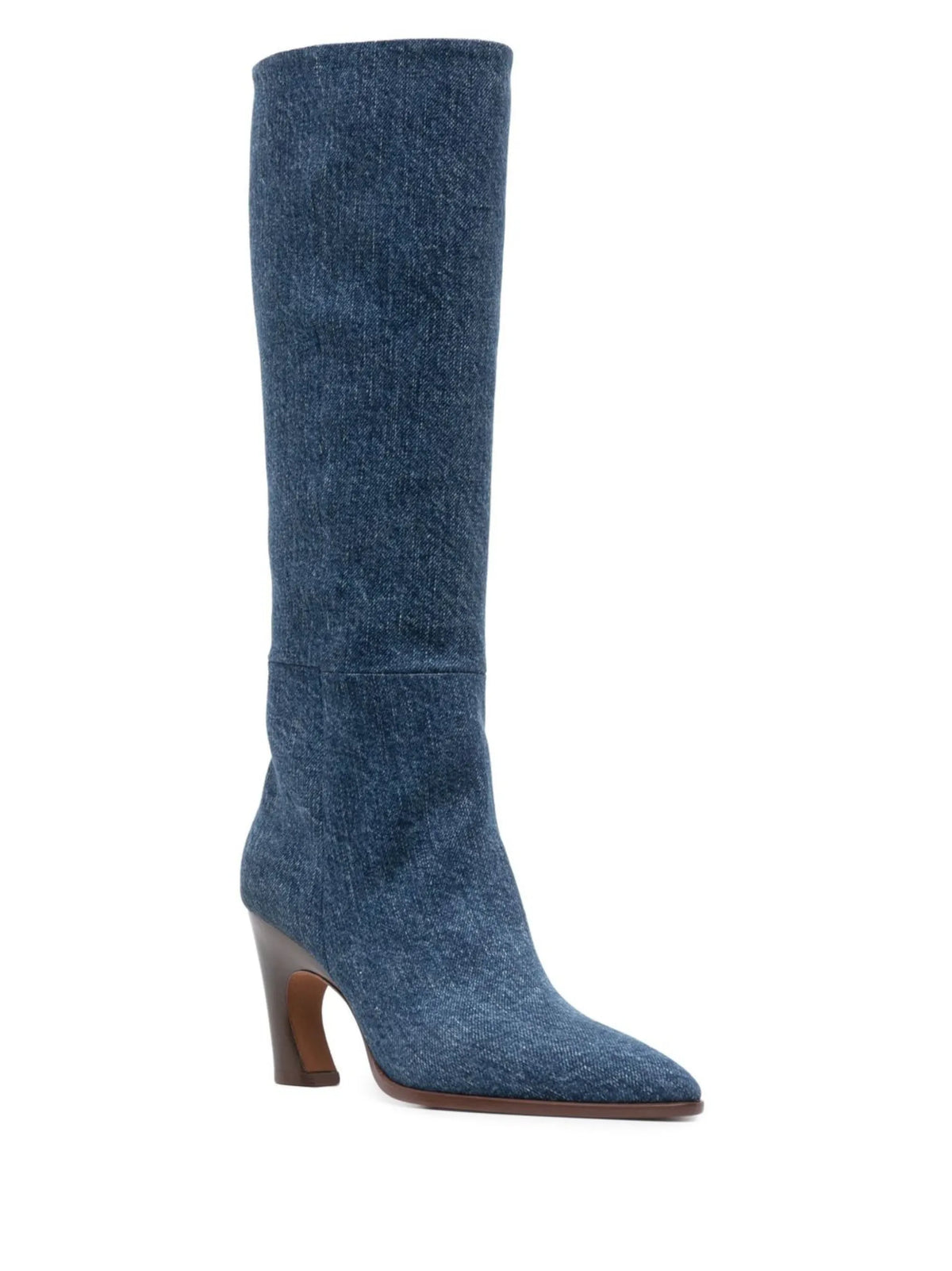 Chloé - 80mm Mid-calf Denim Boots