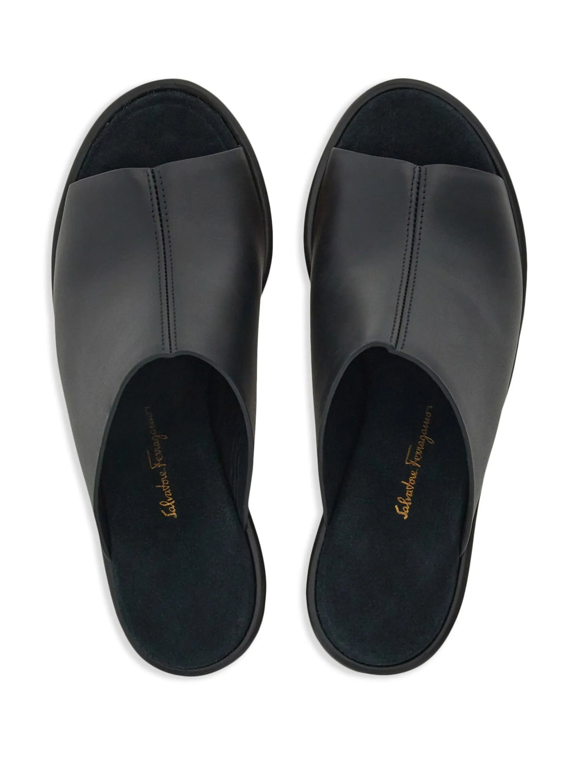 Ferragamo - 85mm Leather Wedge Sandals