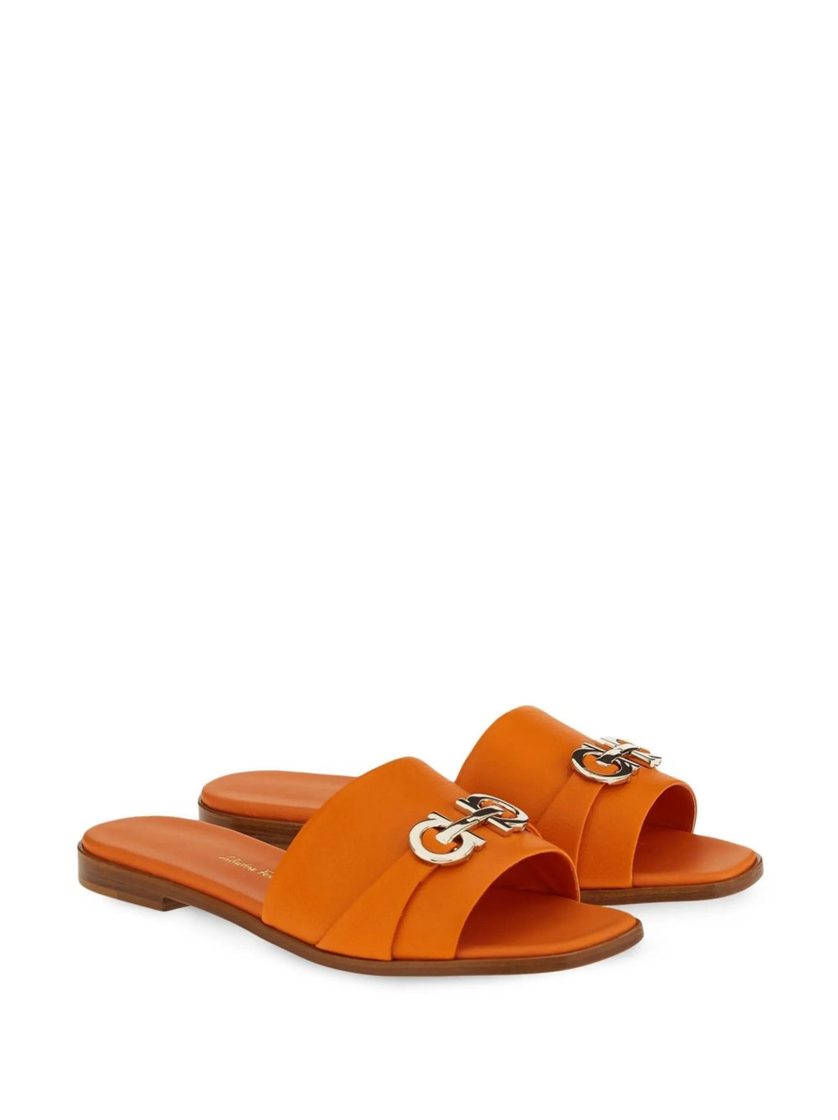 Ferragamo - Gancini Leather Slide Sandals