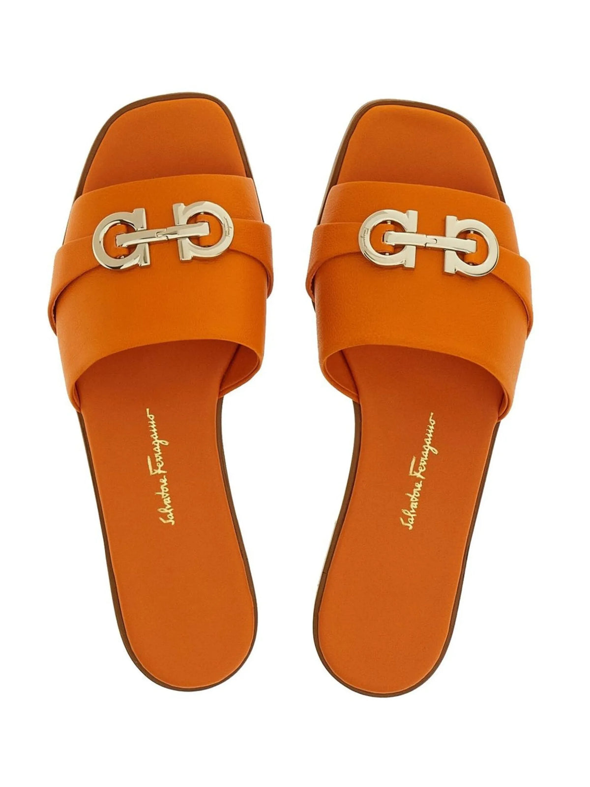 Ferragamo - Gancini Leather Slide Sandals