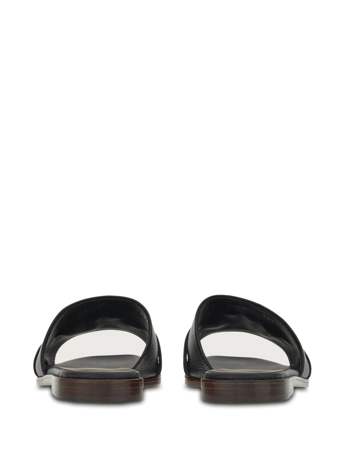 Ferragamo - Leather Logo Plaque Sandals