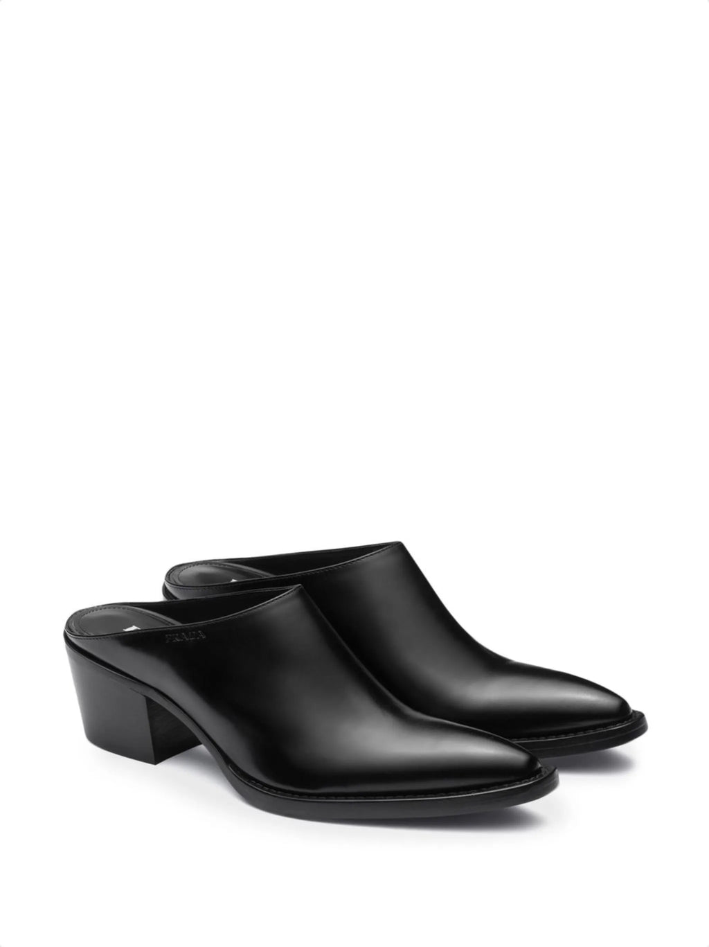 Prada - Point-toe Leather Mules