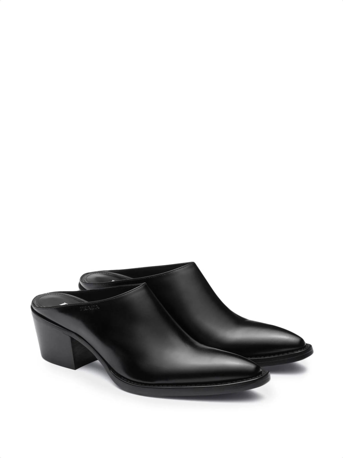 Prada - Point-toe Leather Mules