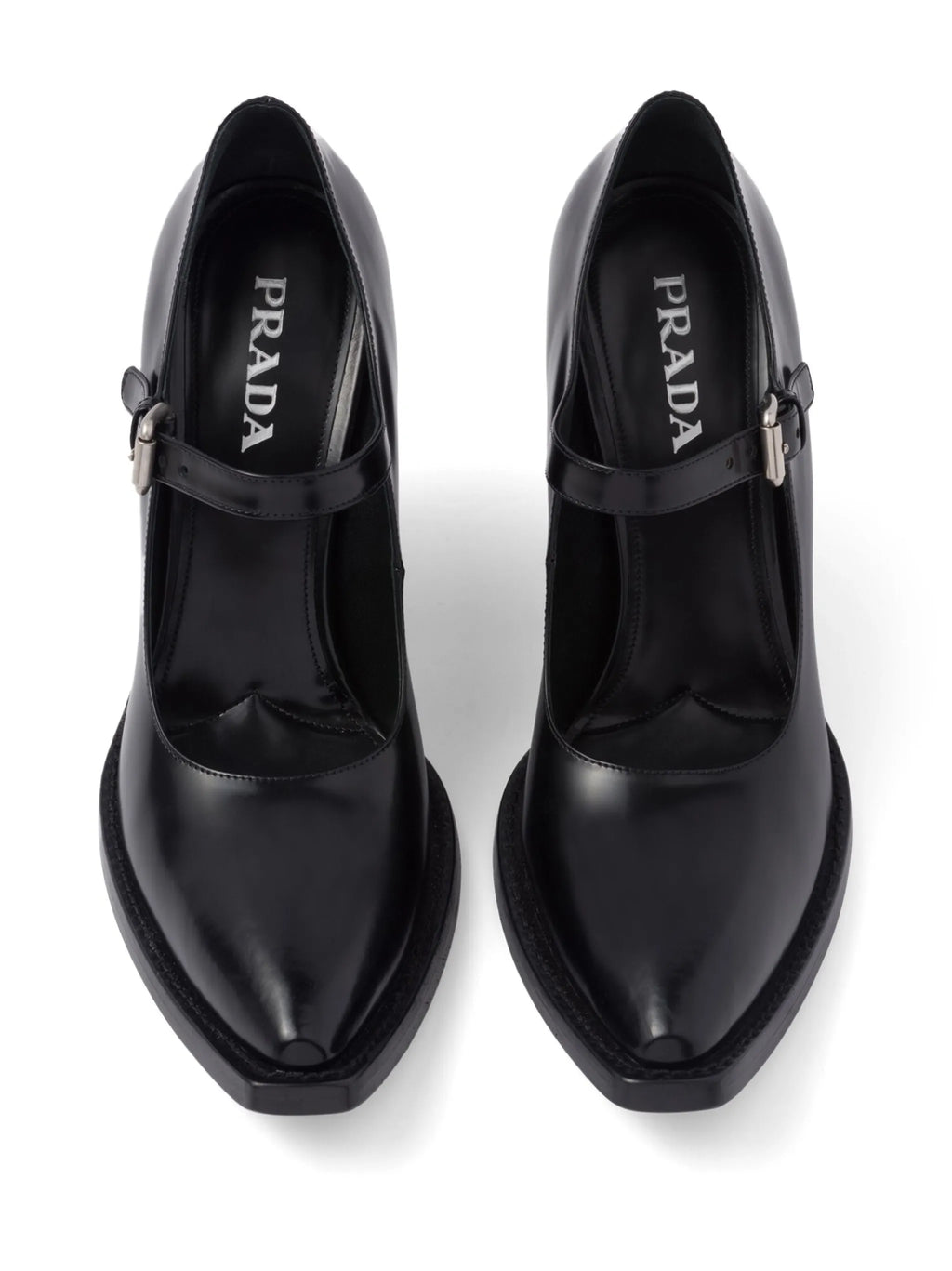 Prada - 95mm Brushed Leather Pumps