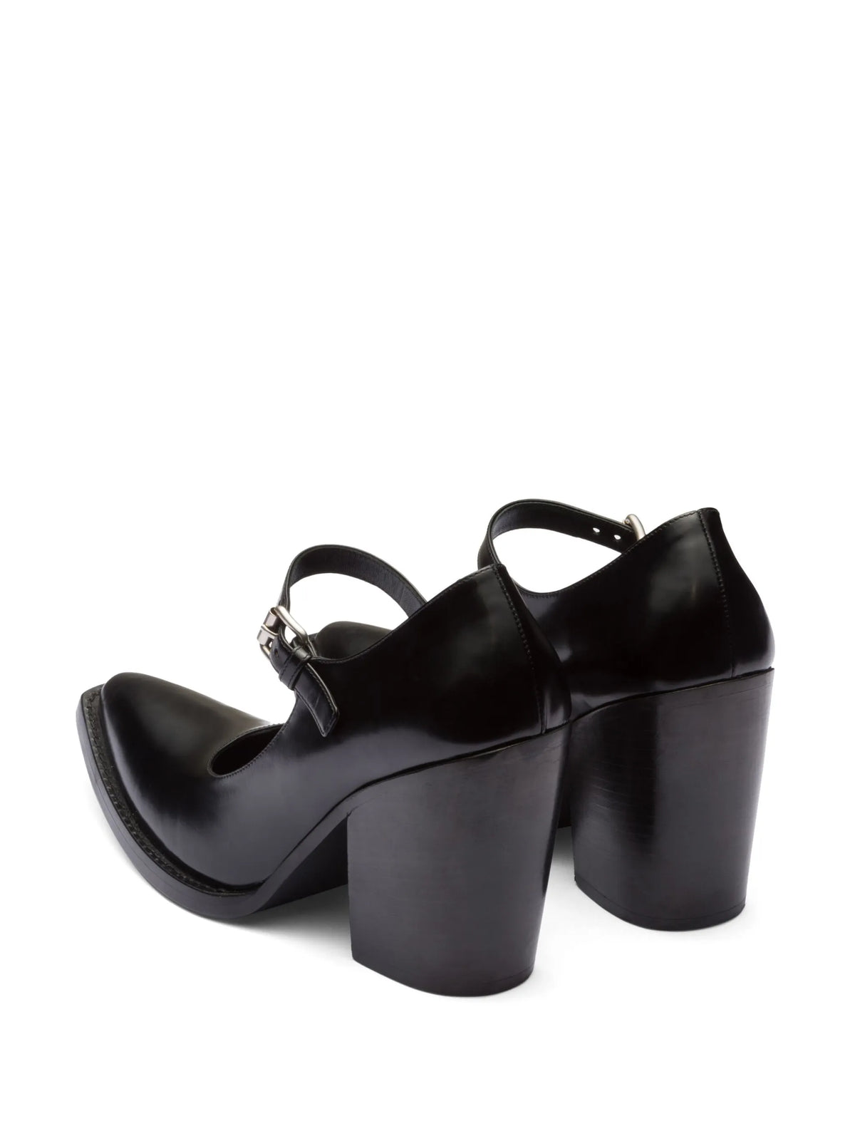 Prada - 95mm Brushed Leather Pumps