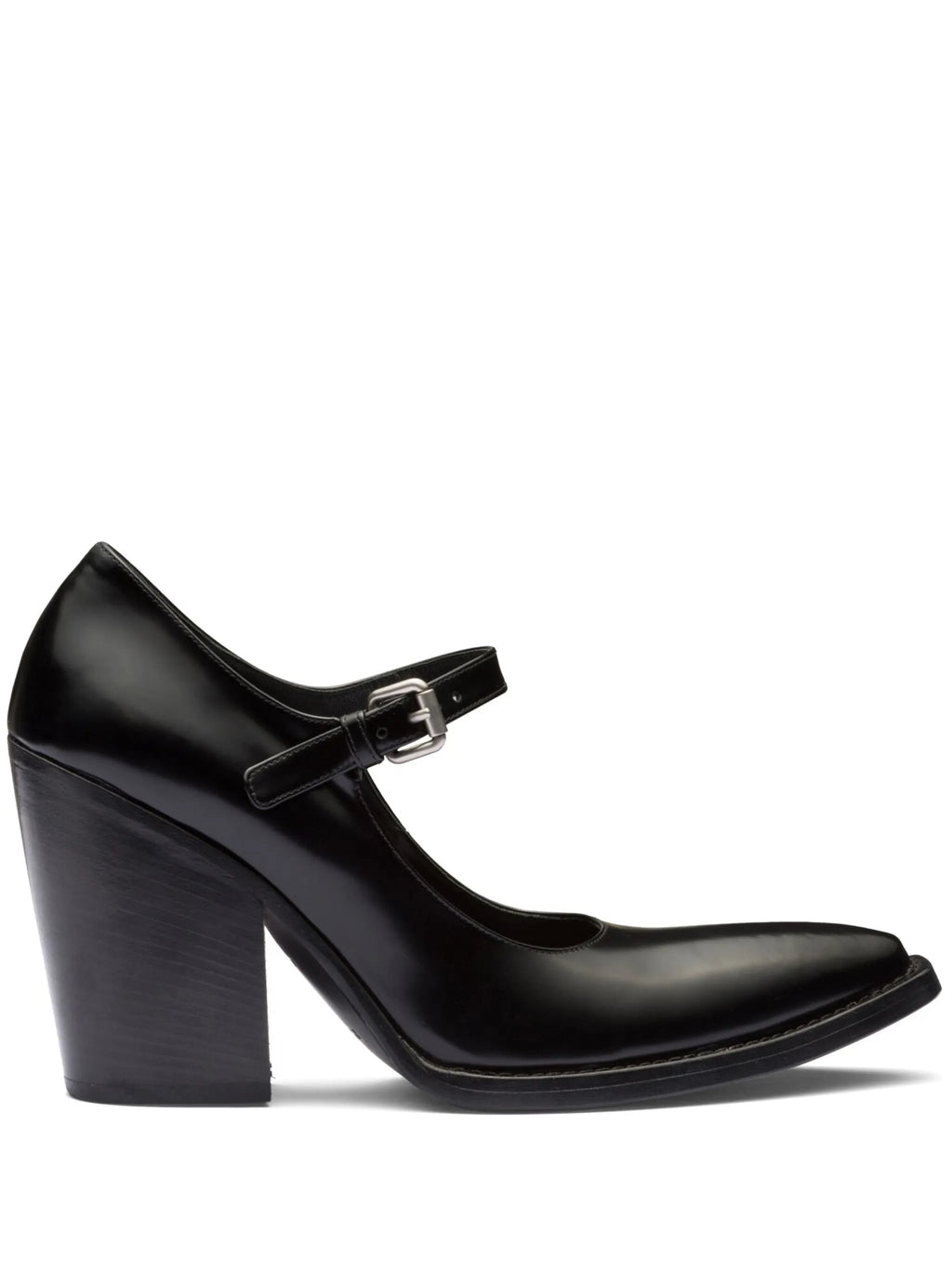 Prada - 95mm Brushed Leather Pumps