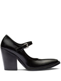 Prada - 95mm Brushed Leather Pumps