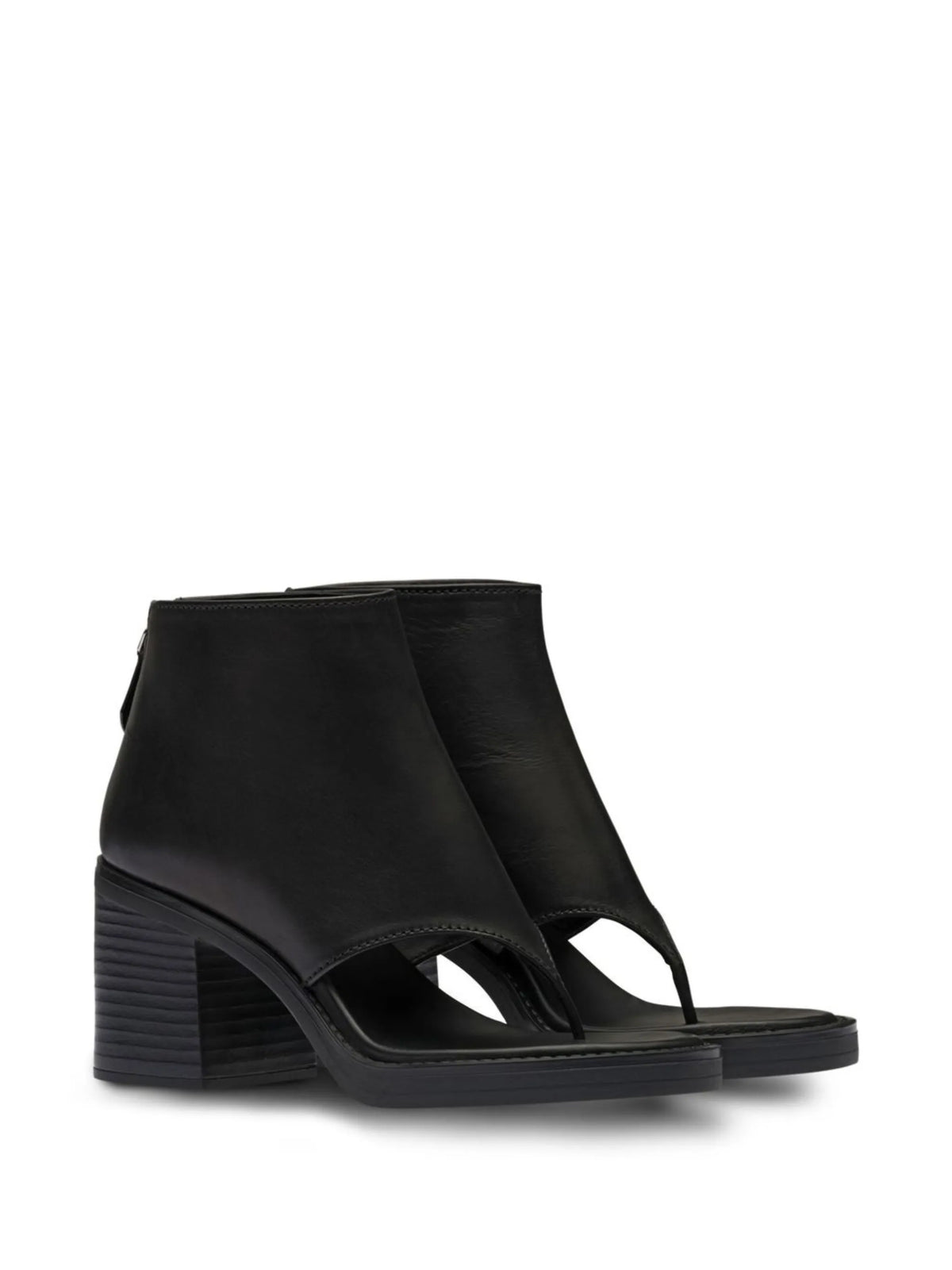 Miu Miu - Leather Thong Ankle Boots