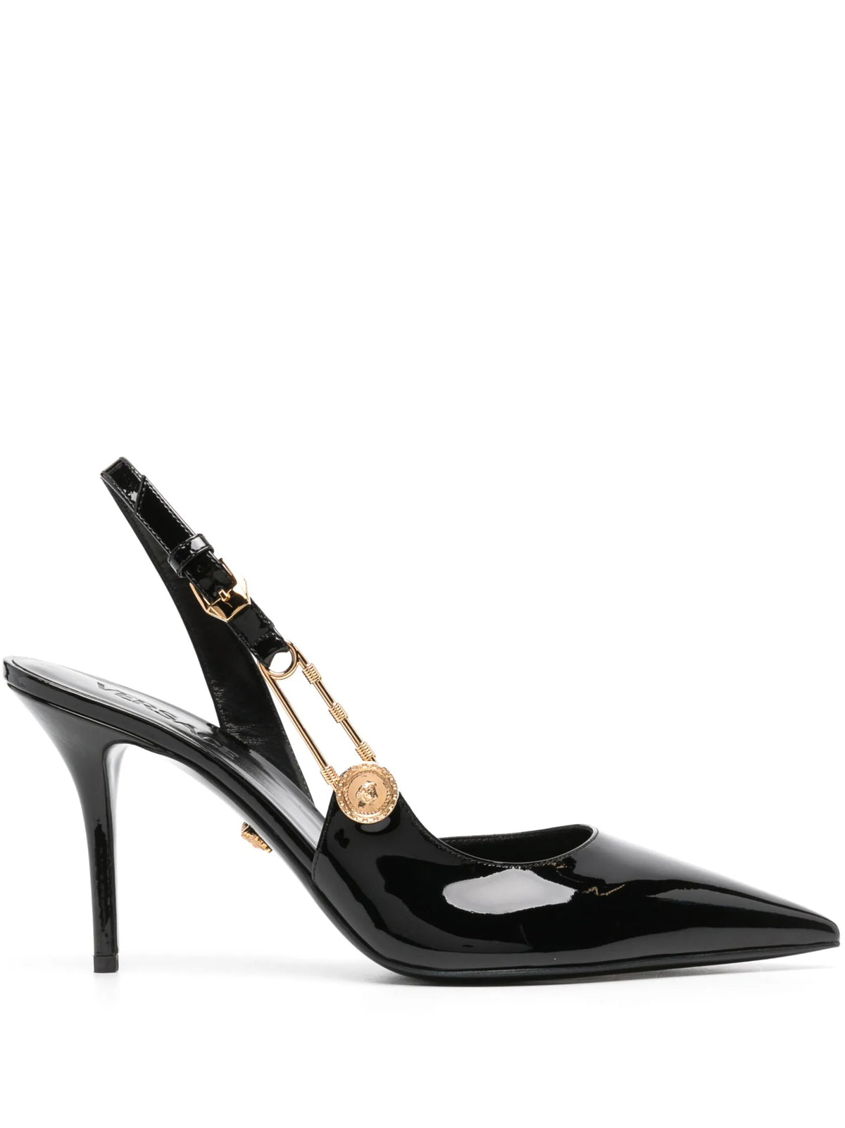 Versace - Safety Pin 85mm Slingback Pumps