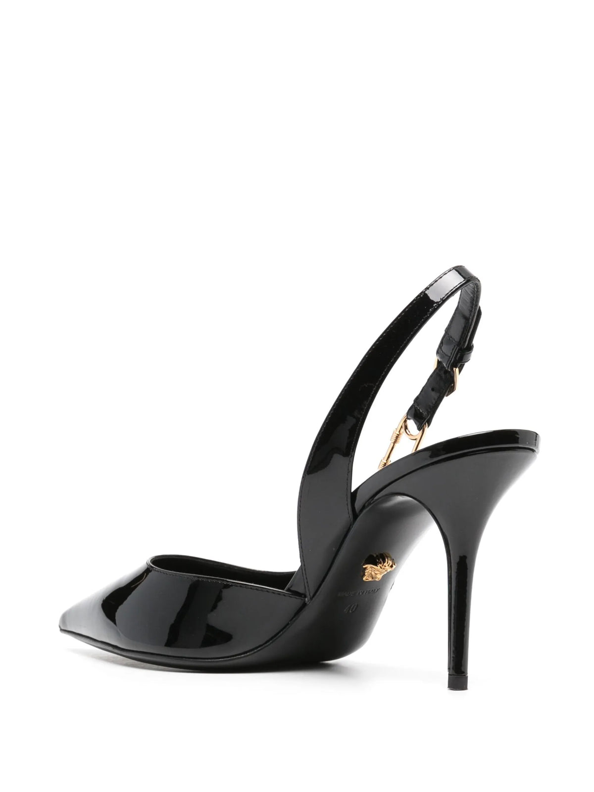 Versace - Safety Pin 85mm Slingback Pumps