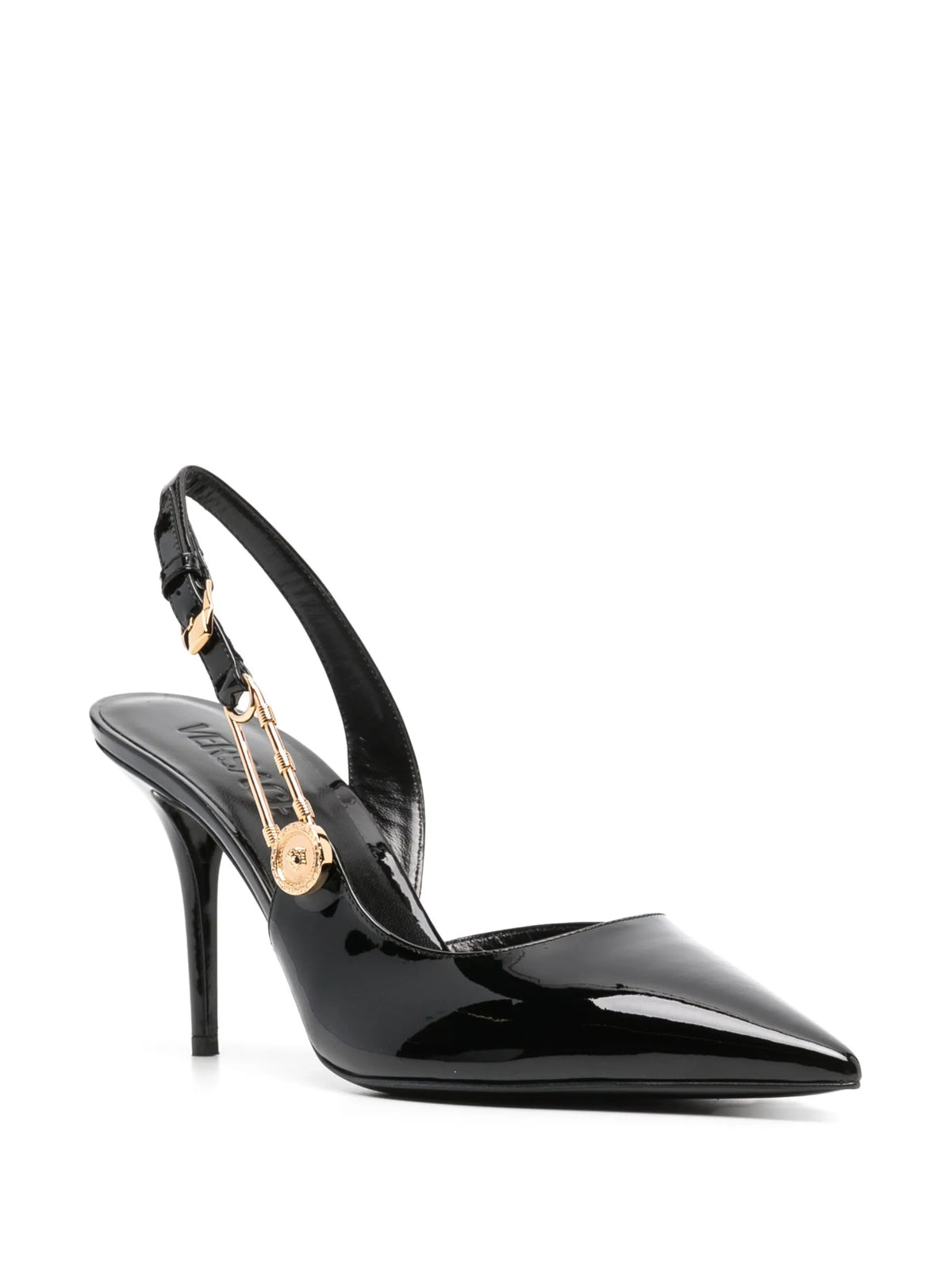 Versace - Safety Pin 85mm Slingback Pumps