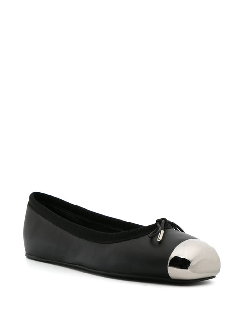 Alexander McQueen - Metal-toecap Leather Ballerina Shoes