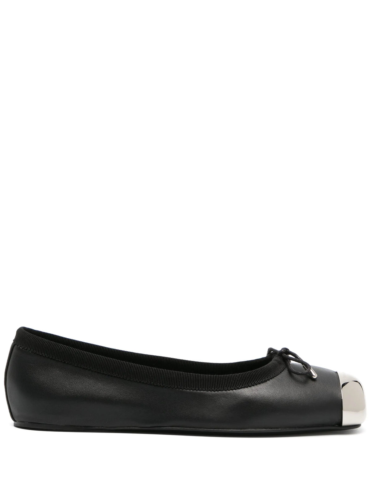 Alexander McQueen - Metal-toecap Leather Ballerina Shoes