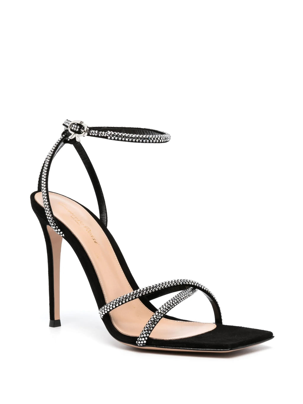 Gianvito Rossi - Cystal-embellished 120mm Suede Sandals
