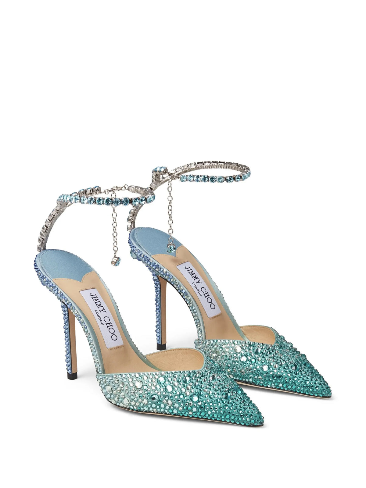Jimmy Choo - Saeda Crystal-embellished 100mm Pumps