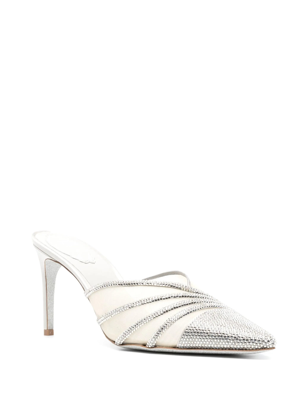 René Caovilla - Bridal 80mm Crystal-embellished Mules