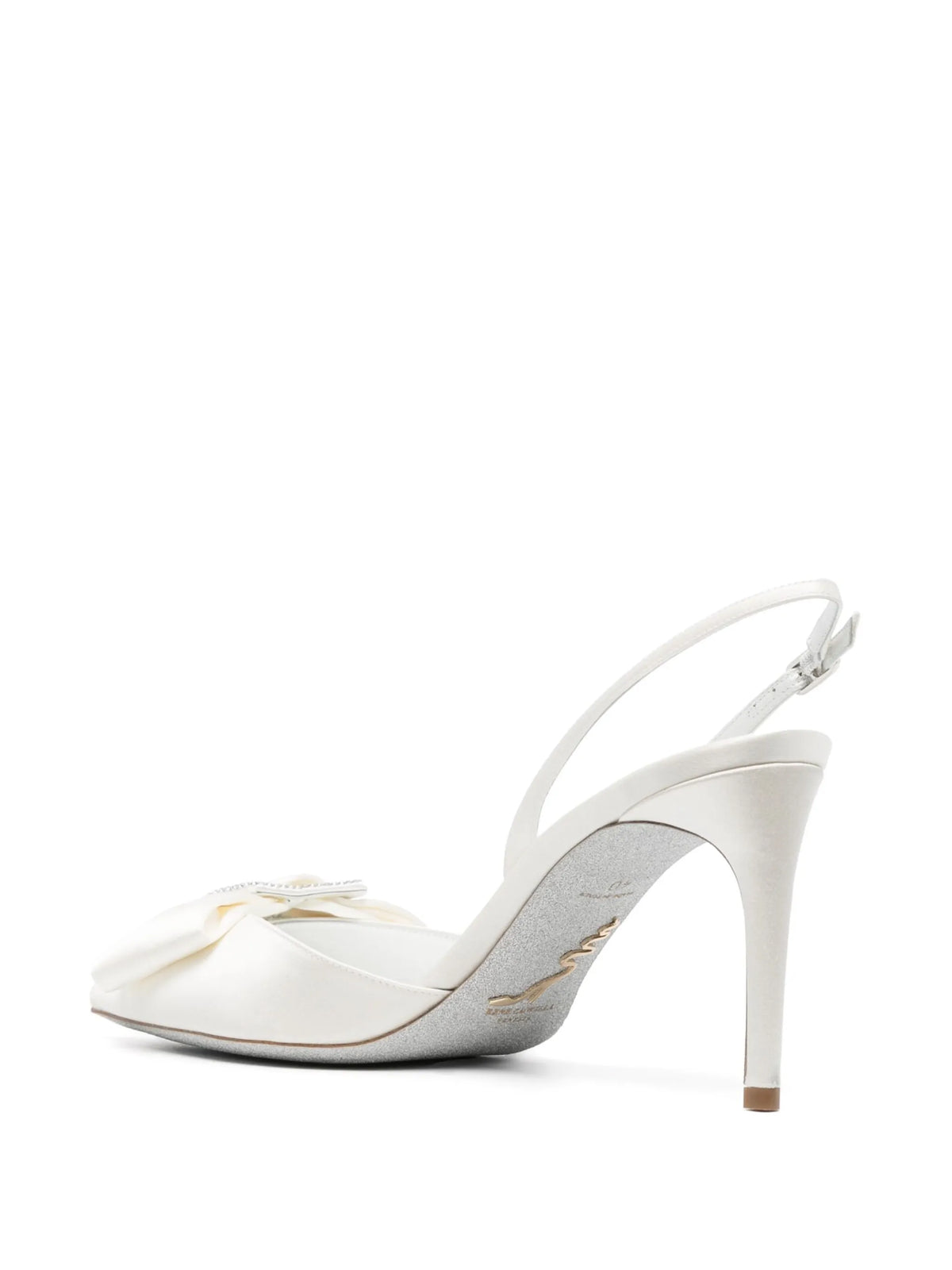 René Caovilla - 98mm Crystal-buckle Satin Pumps