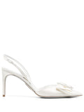 René Caovilla - 98mm Crystal-buckle Satin Pumps