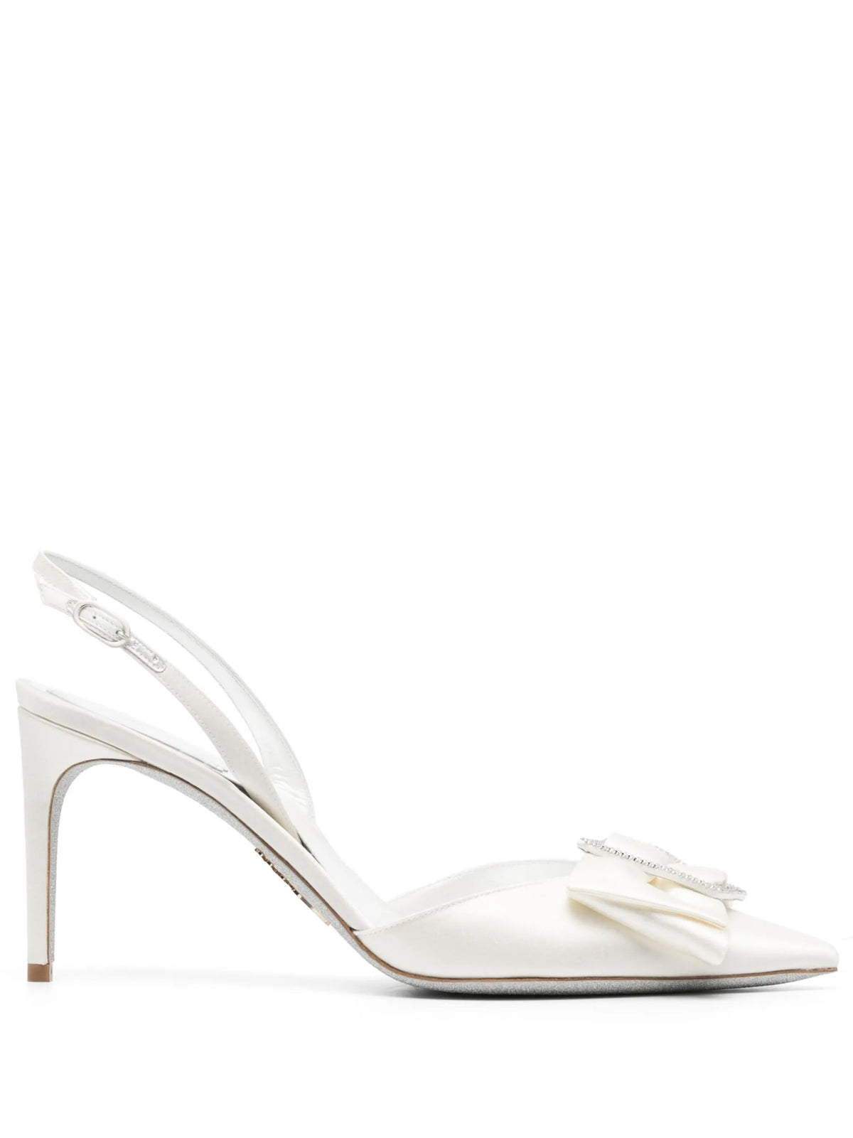 René Caovilla - 98mm Crystal-buckle Satin Pumps