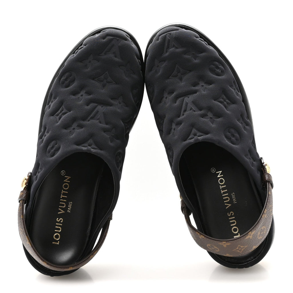 Louis Vuitton - Nylon Embossed Monogram Aspen Platform Clog Mules