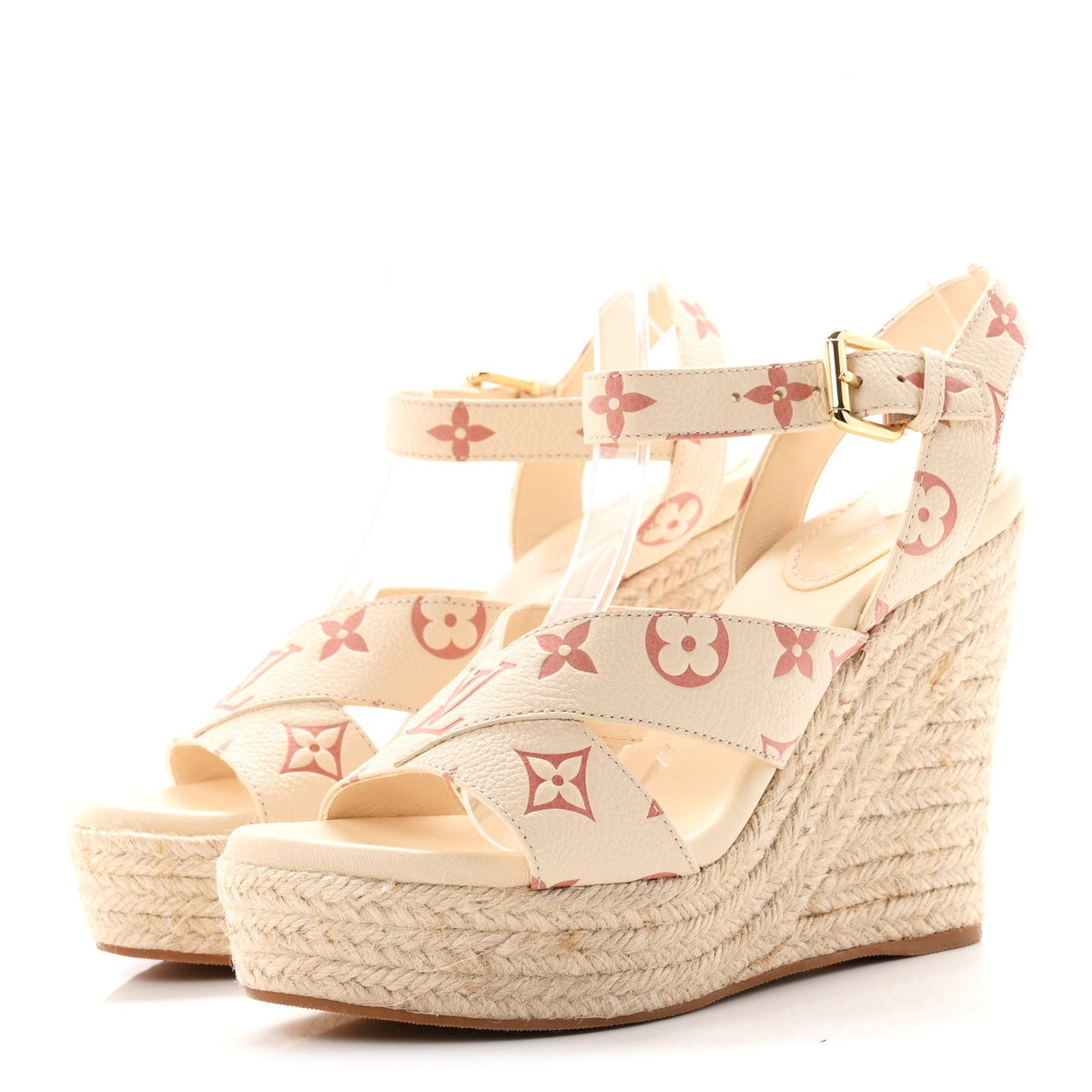 Louis Vuitton - Empreinte Monogram Starboard Espadrille Wedge Sandals