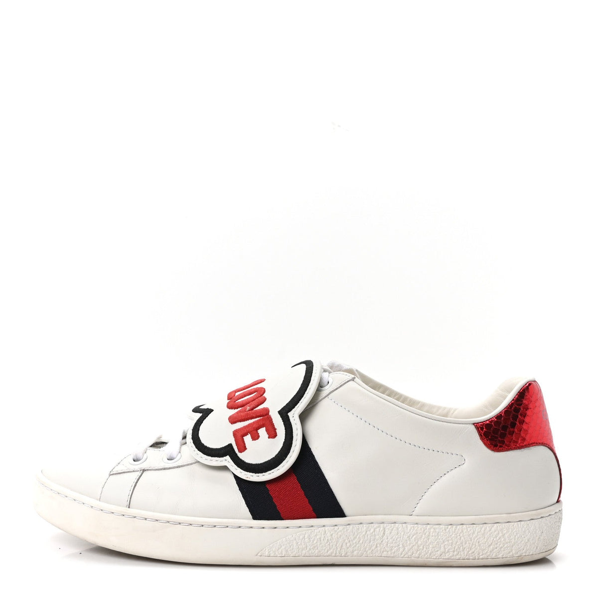 Gucci - Calfskin Ayers Blind For Love Embroidered Ace Sneakers