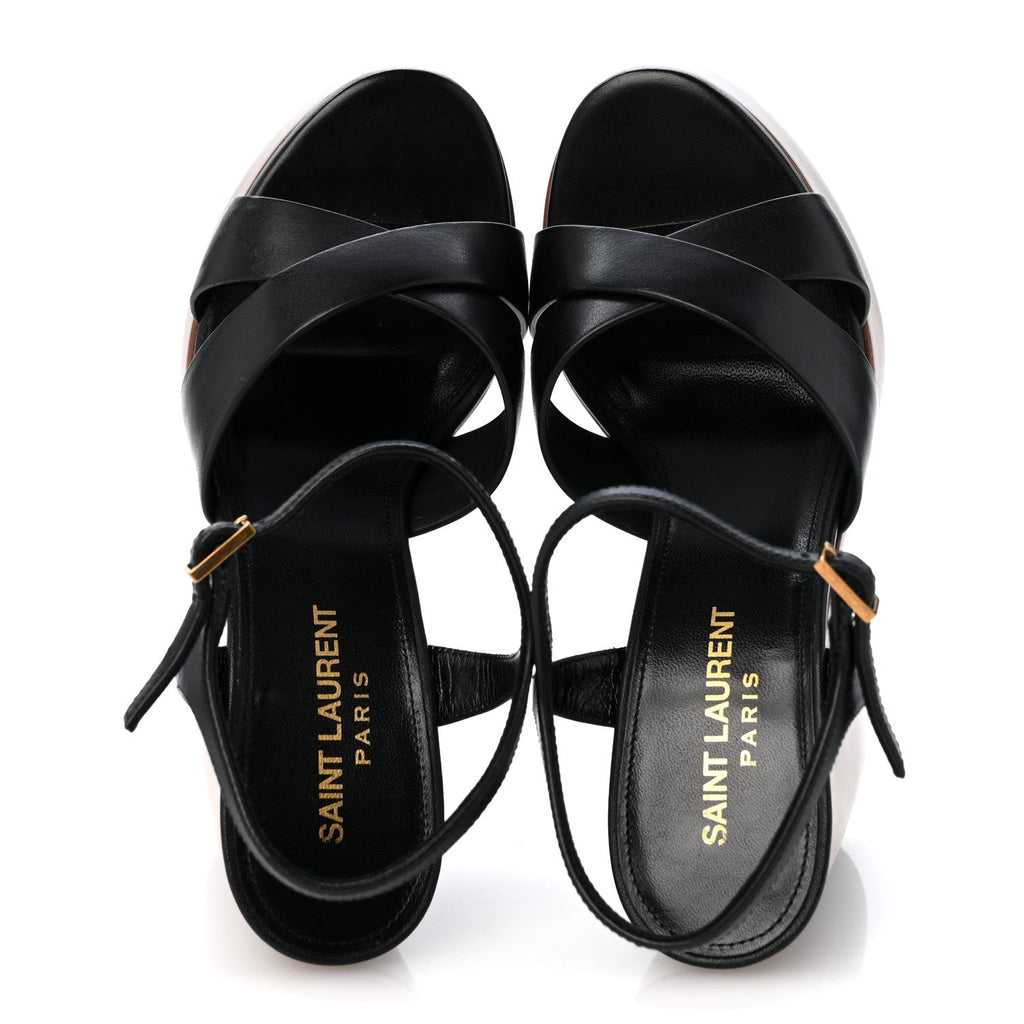 Saint Laurent - Calfskin Bianca Platform Sandals