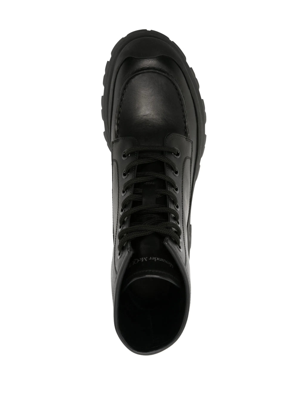 Alexander McQueen - Logo-embossed Leather Combat Boots