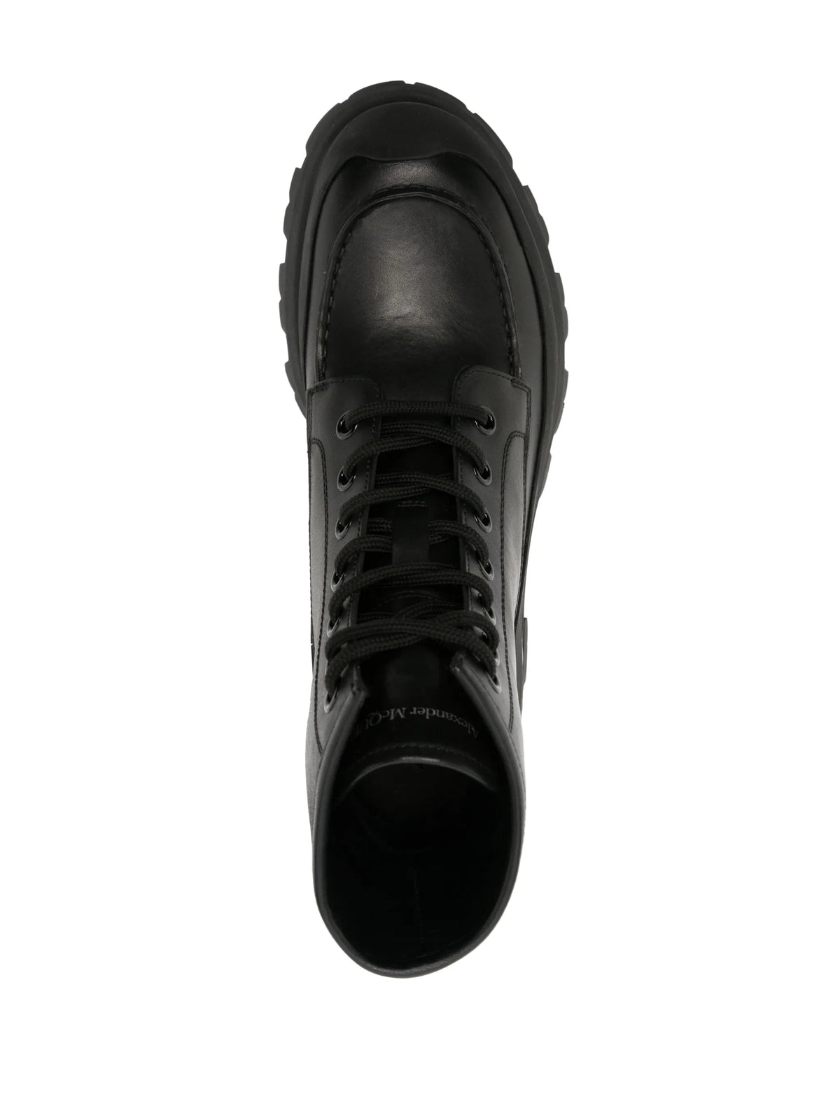 Alexander McQueen - Logo-embossed Leather Combat Boots