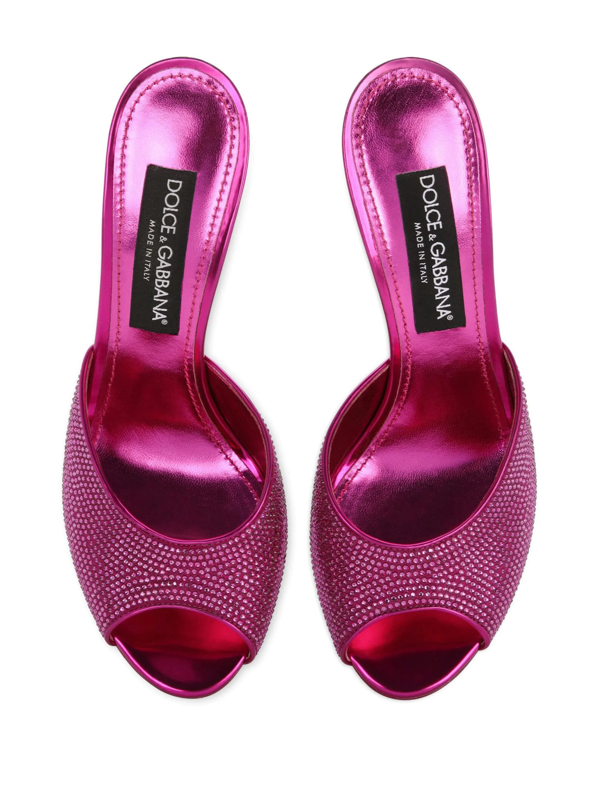 Dolce & Gabbana - Rhinestone-embellished Satin Sandals