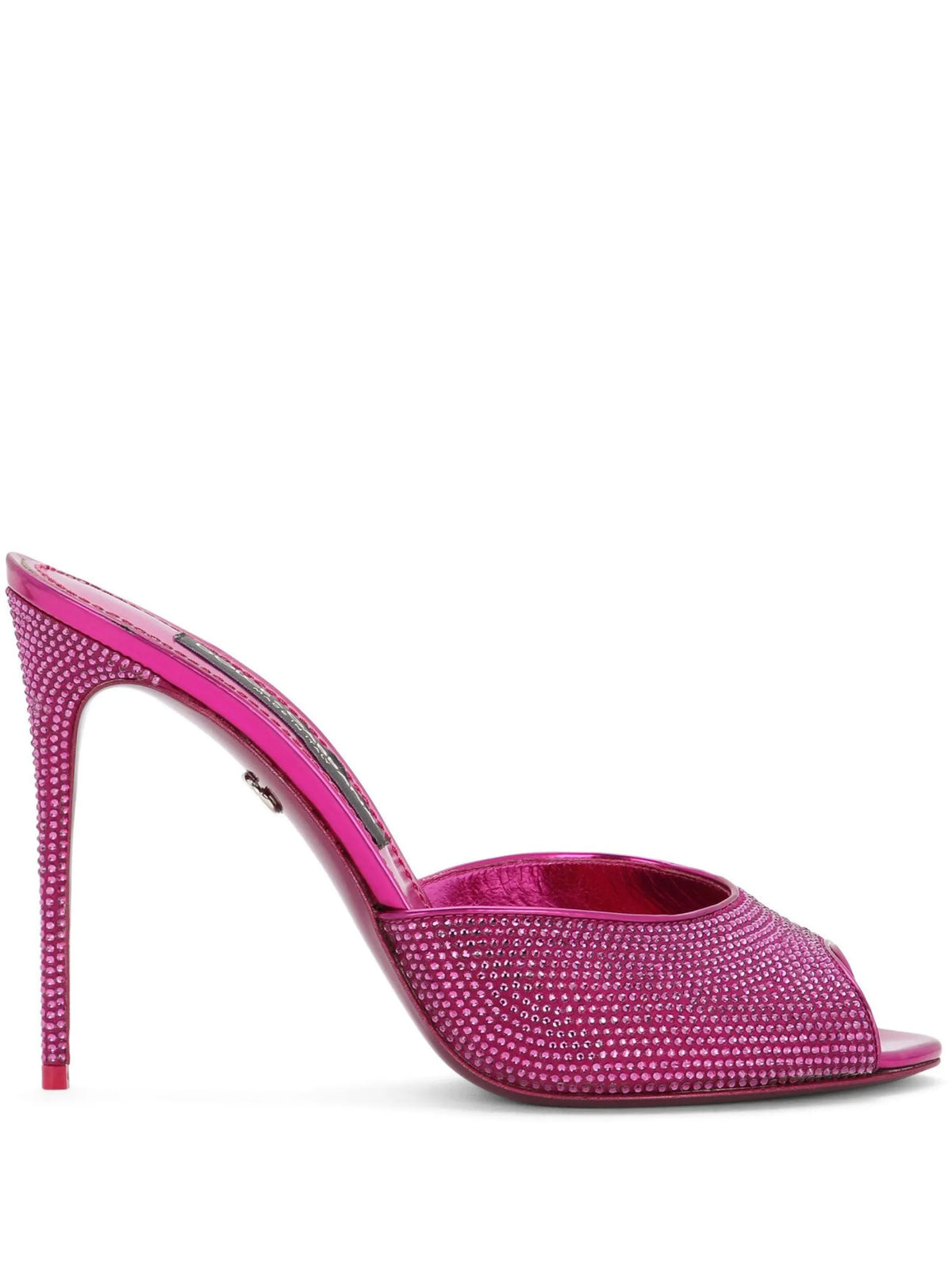 Dolce & Gabbana - Rhinestone-embellished Satin Sandals