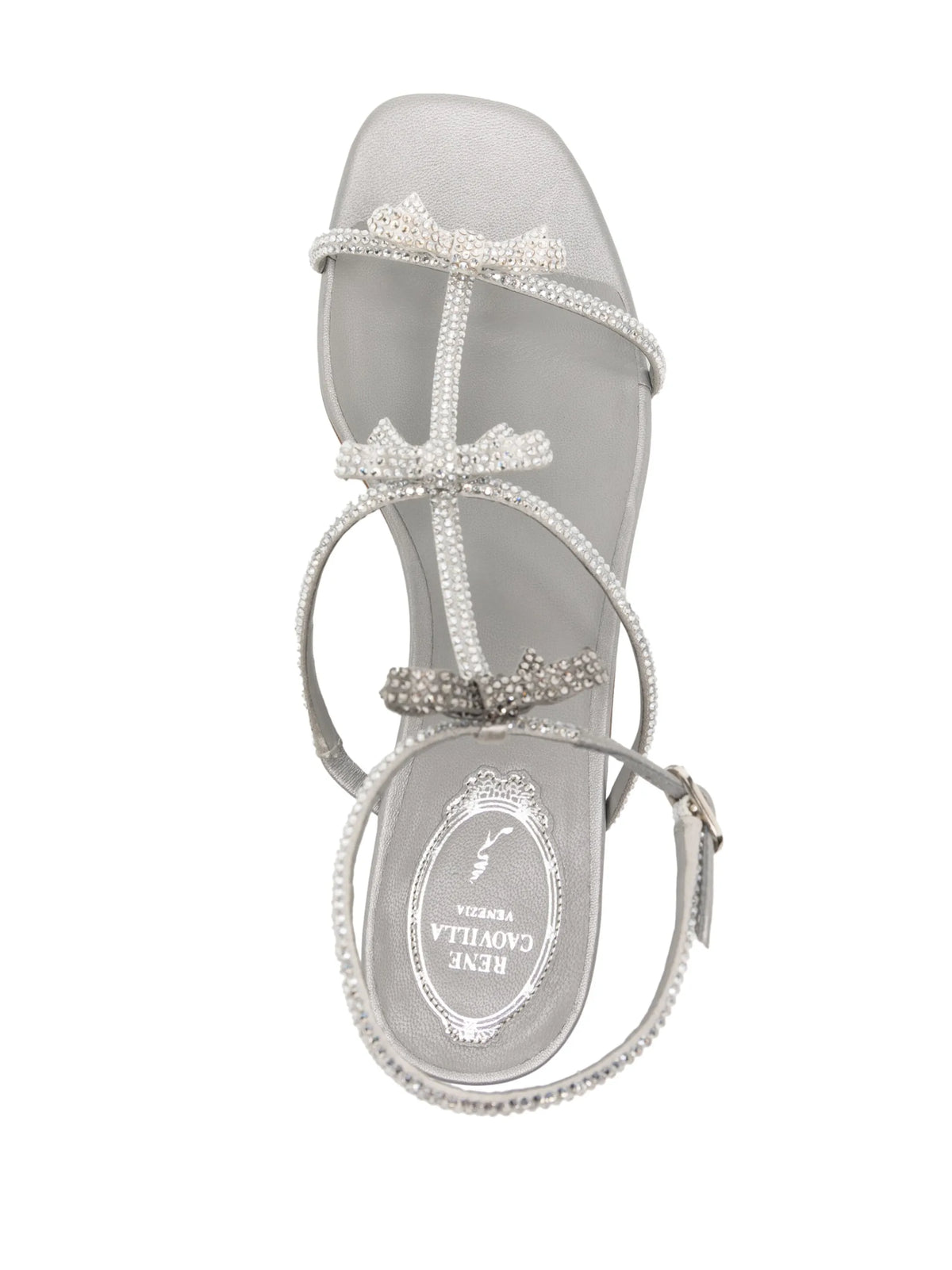 René Caovilla - Crystal-embellished Bow-detail Flat Sandals