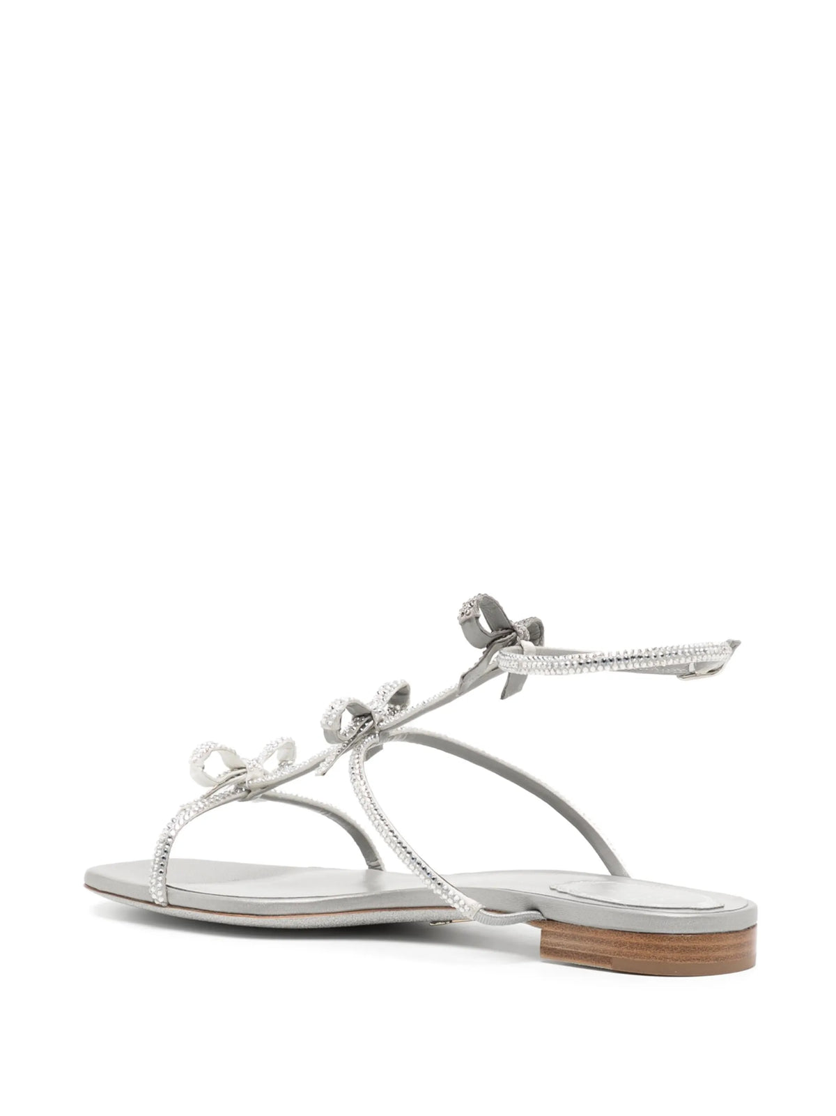 René Caovilla - Crystal-embellished Bow-detail Flat Sandals