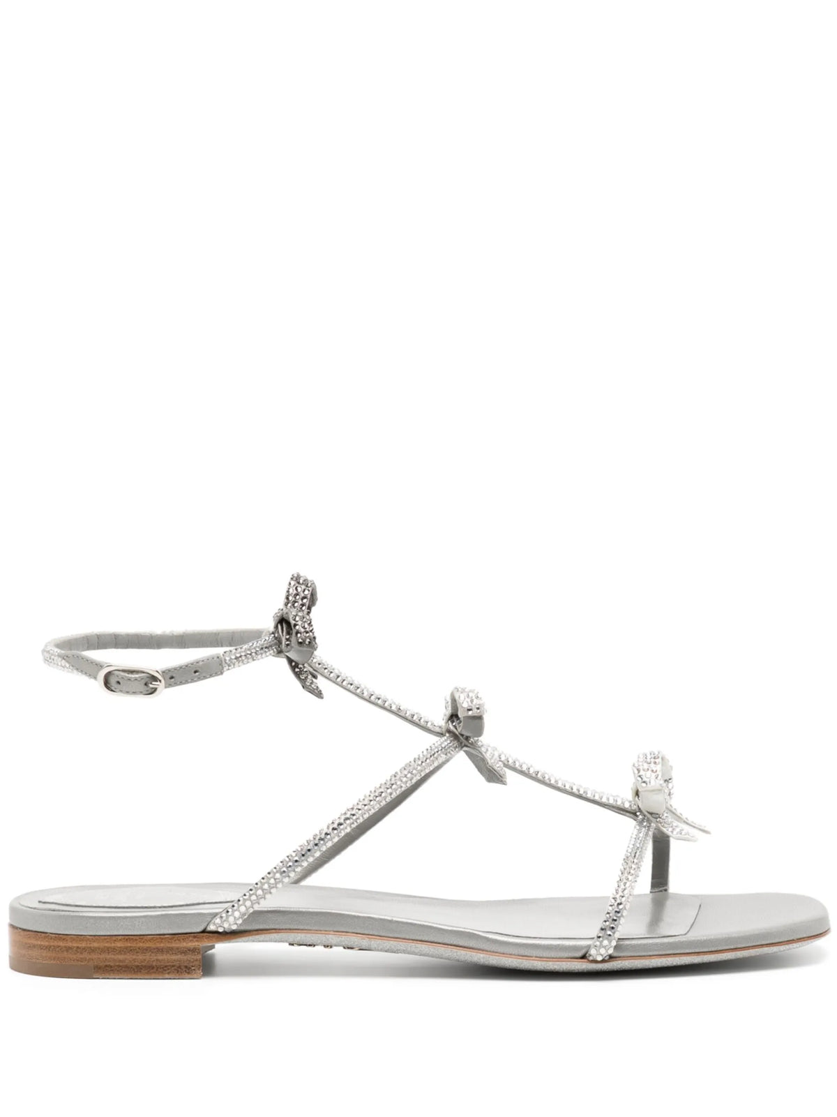 René Caovilla - Crystal-embellished Bow-detail Flat Sandals