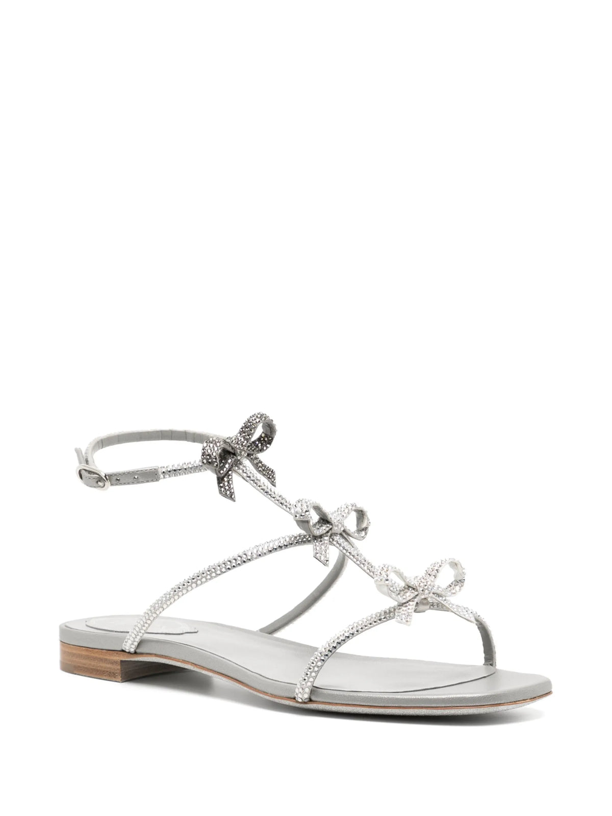 René Caovilla - Crystal-embellished Bow-detail Flat Sandals