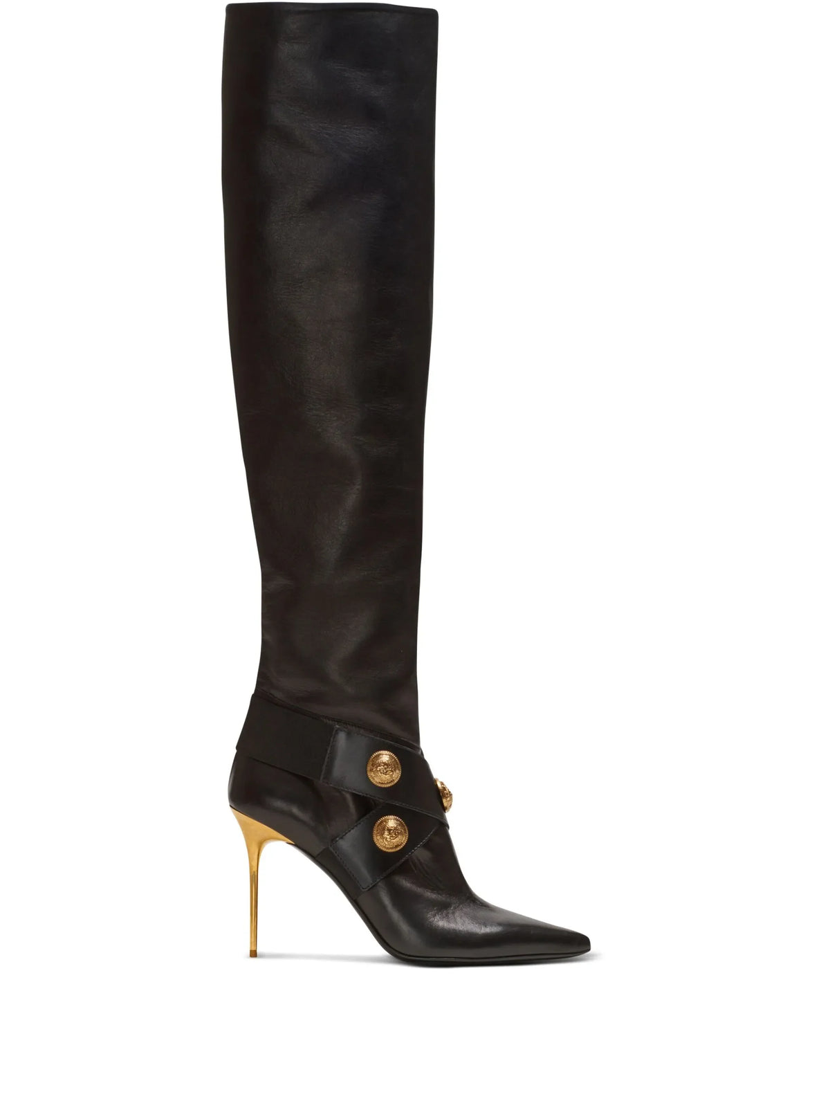Balmain - Alma Leather Knee-high Boots