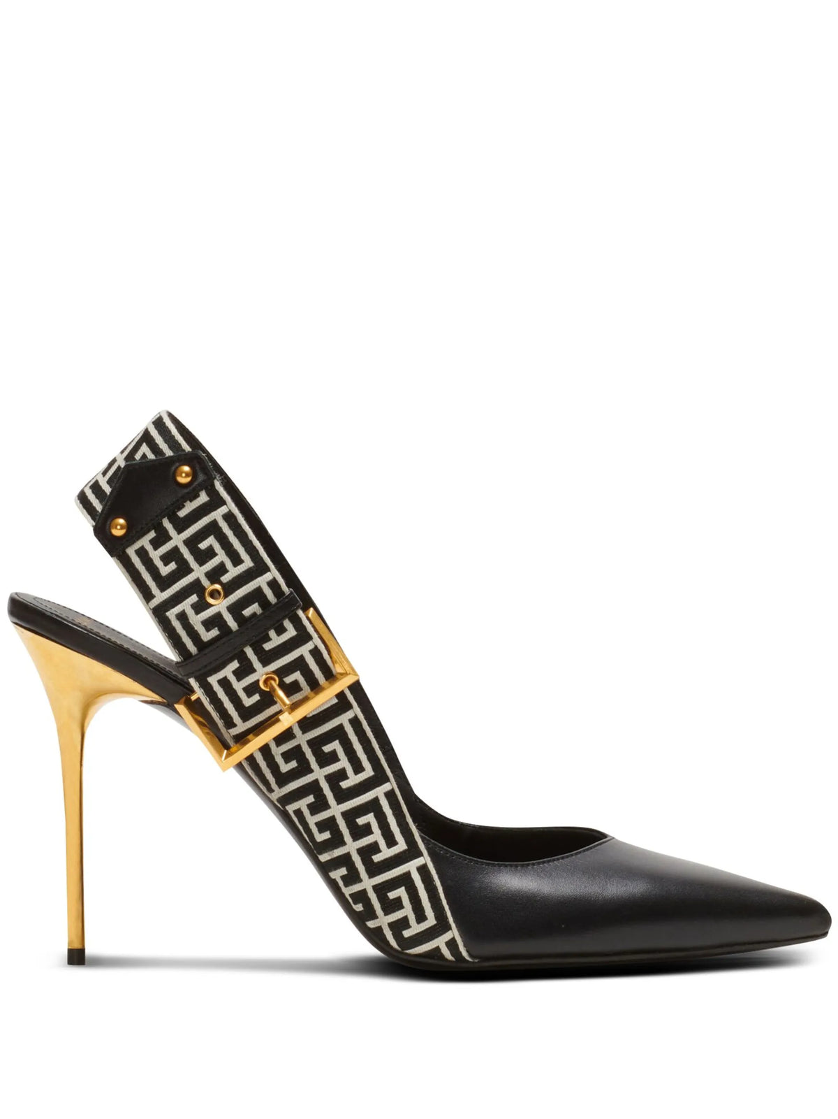 Balmain - Ruby Monogram Slingback Pumps