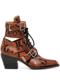 Chloé - Reilly 60mm Snakeskin Boots