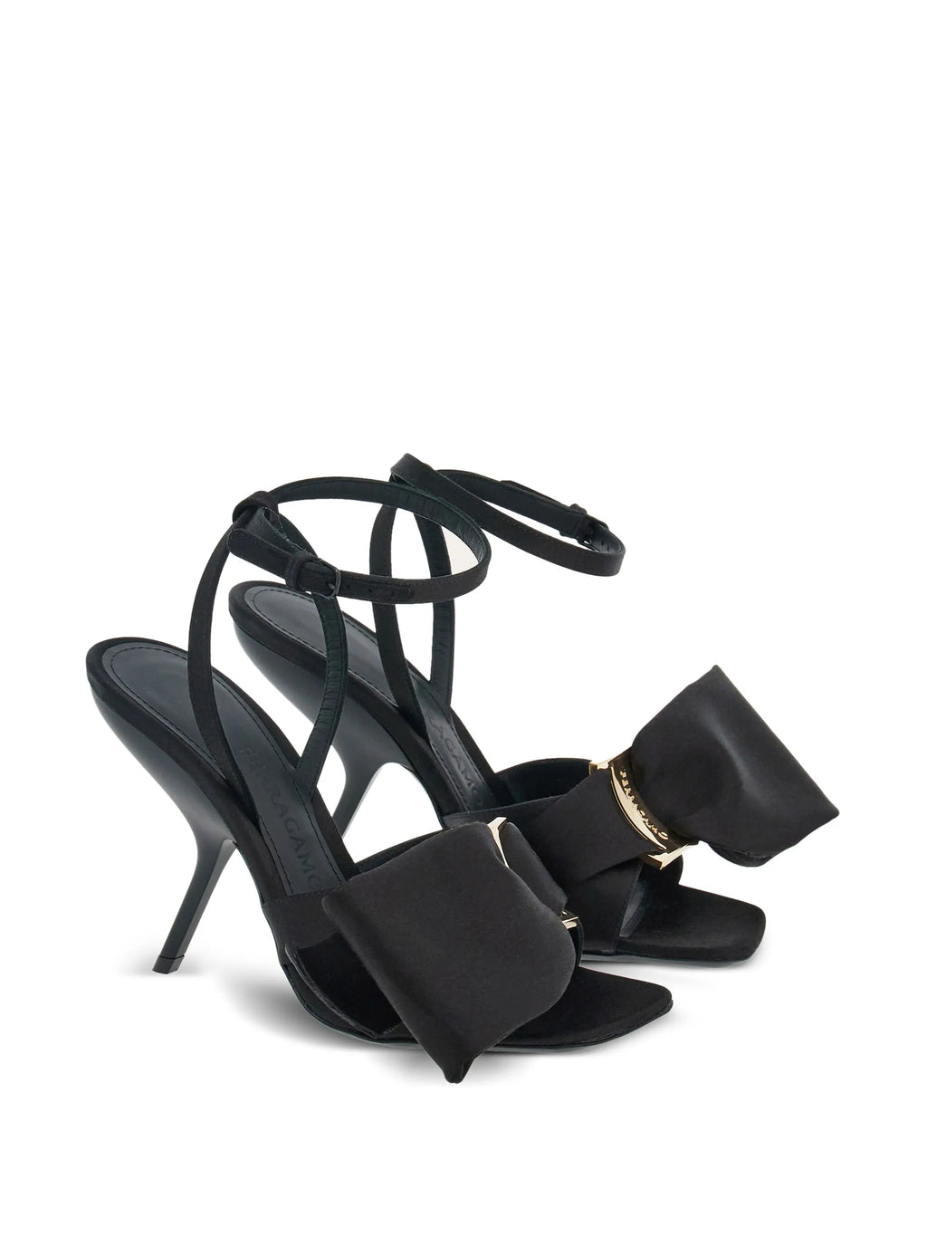 Ferragamo - Asymmetric-bow Satin Sandals