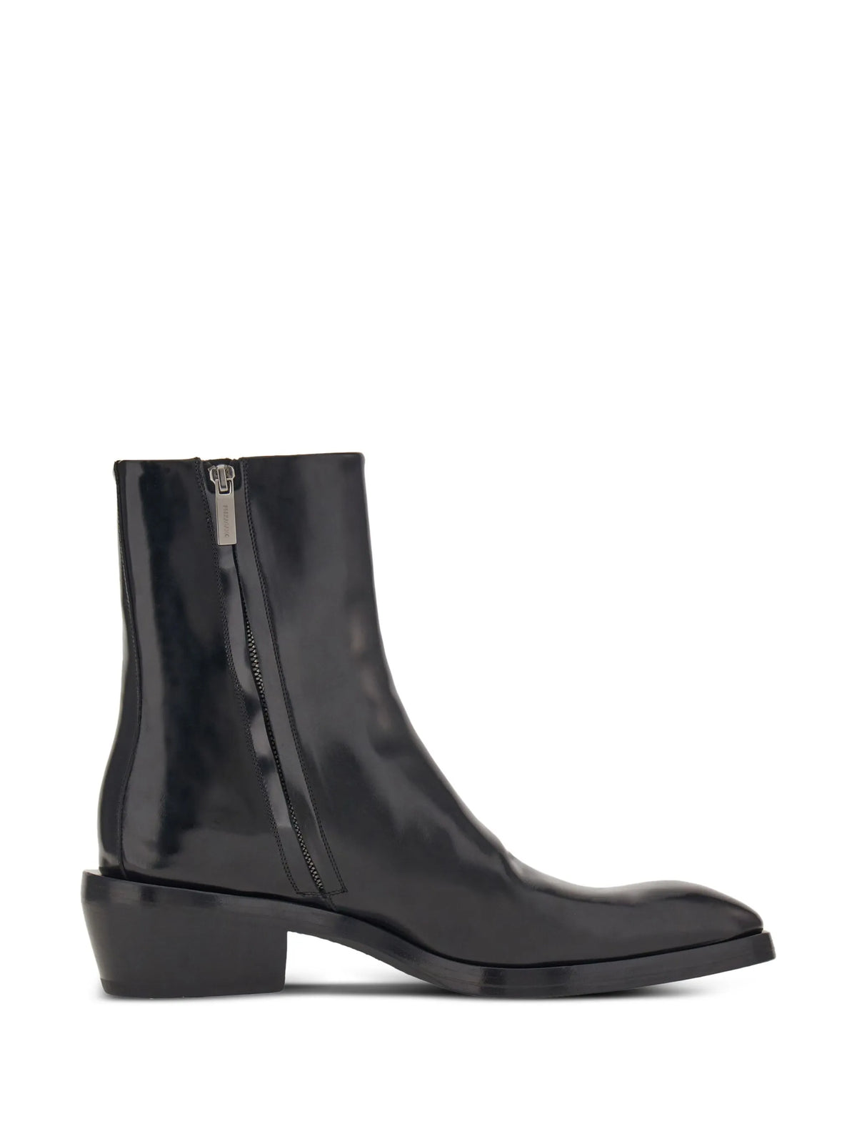 Ferragamo - Squared-toe Leather Ankle Boots