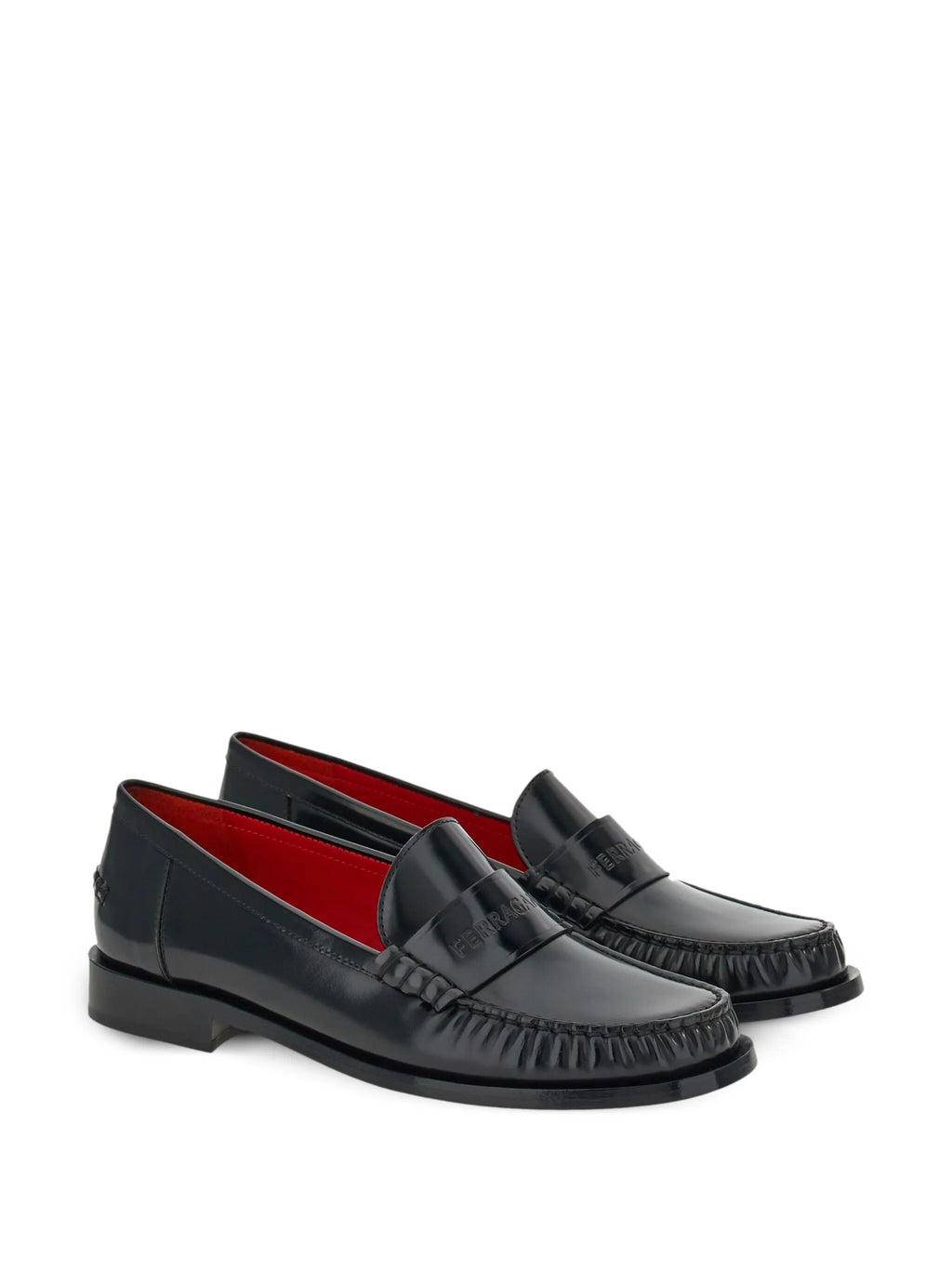 Ferragamo - Debossed-logo Leather Loafers