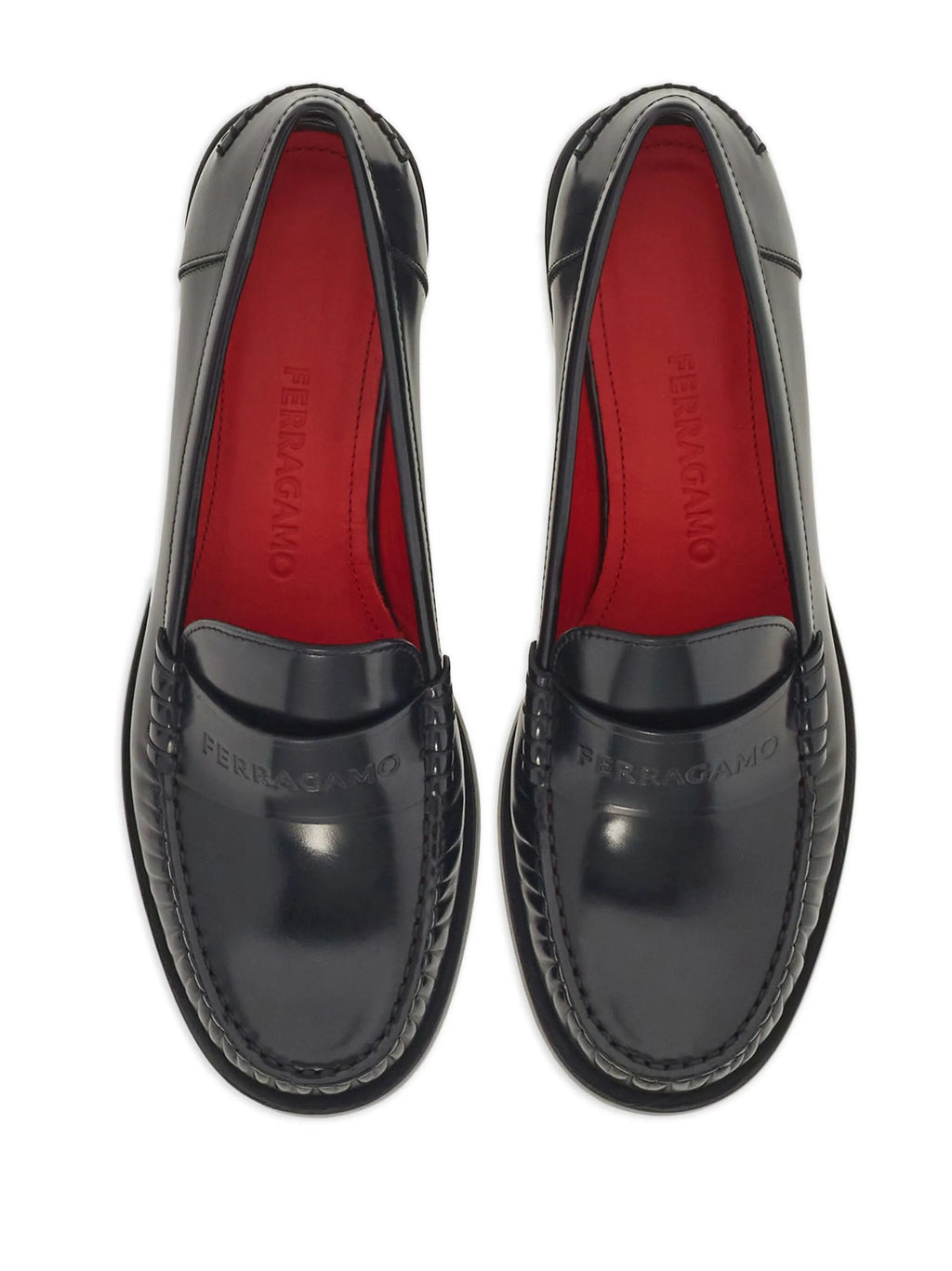 Ferragamo - Debossed-logo Leather Loafers