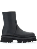 Ferragamo - Round-toe Leather Ankle Boots