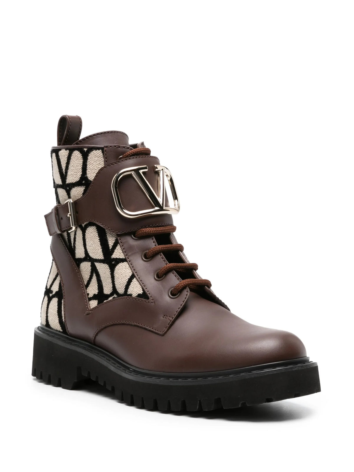 Valentino - Toile Iconograph Combat Boots