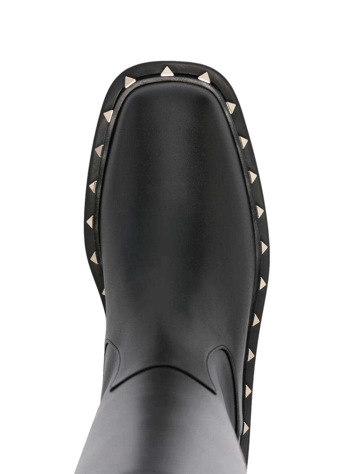 Valentino - Rockstud-embellished Knee-high Leather Boots