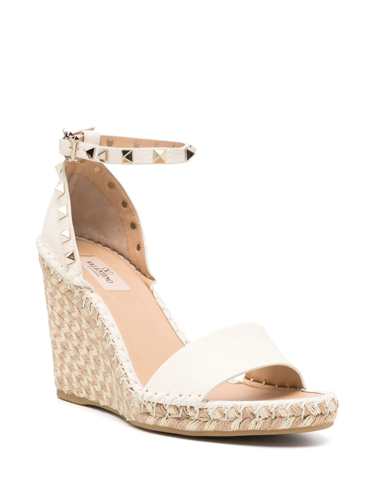 Valentino - Rockstud 105mm Wedge Espadrilles