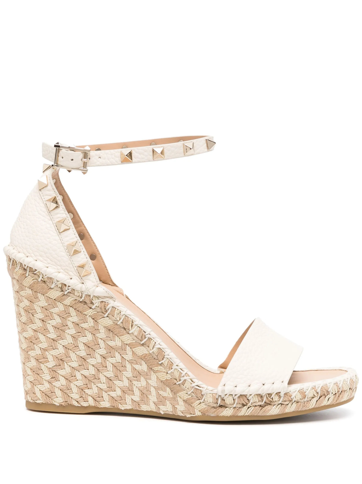 Valentino - Rockstud 105mm Wedge Espadrilles